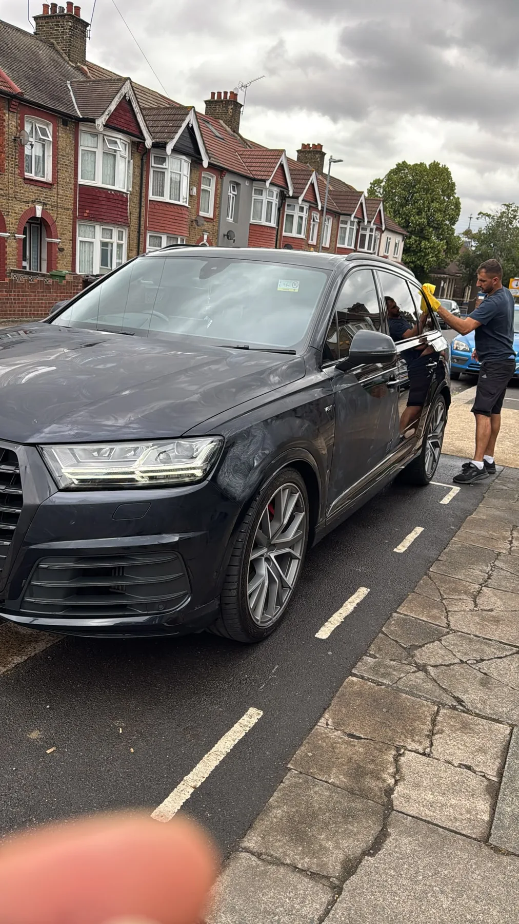 Dion mobile valeting an Audi at a customer location