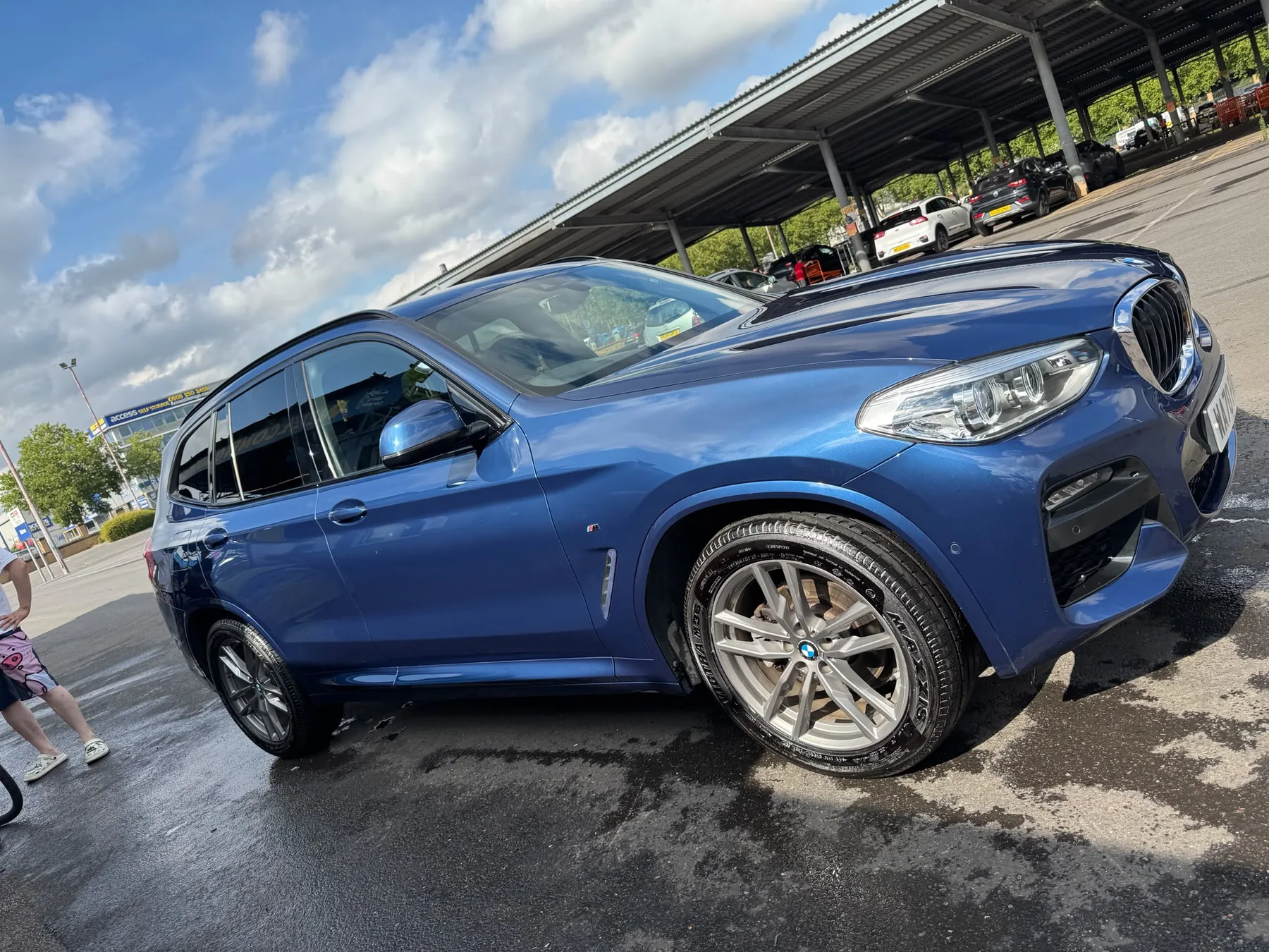 Blue BMW after detailing